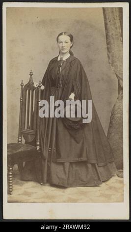 Portrait carte-de-visite de Carrie N. Lacy 1865 Banque D'Images