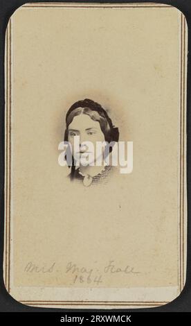 Portrait carte-de-visite de Mme Major Hall 1864 Banque D'Images