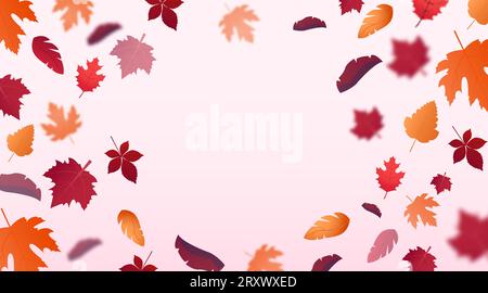 Feuillage volant coloré. Illustration vectorielle. Illustration de Vecteur