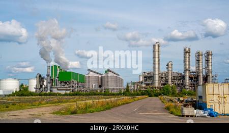 Industrie pétrochimique à Europoort près de Rotterdam, pays-Bas Banque D'Images