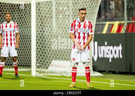 Aalborg, Danemark. 26 septembre 2023. Younes Bakiz (23) d'Aalborg BK vu lors du match Oddset Pokalen entre Aalborg BK et FC Fredericia à Aalborg Portland Park à Aalborg. (Crédit photo : Gonzales photo - Balazs Popal). Banque D'Images