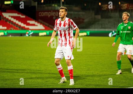 Aalborg, Danemark. 26 septembre 2023. Oliver Ross (38) d'Aalborg BK vu lors du match Oddset Pokalen entre Aalborg BK et FC Fredericia à Aalborg Portland Park à Aalborg. (Crédit photo : Gonzales photo - Balazs Popal). Banque D'Images