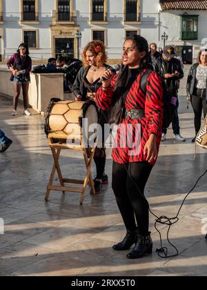 Chanteur colombien de musique traditionnelle. Tunja, Boyacá, Colombie, Amérique du Sud. Banque D'Images