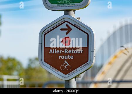 Circuit cyclable circulaire, Flandre, Belgique Banque D'Images