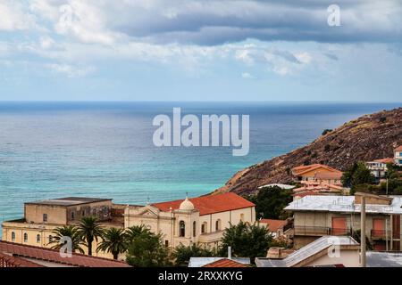 Vue de l'ancien village Marina Di Nicotera dans le district de Vibo Valentia, Calabre, Italie, Europe Banque D'Images