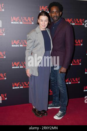 Olivia Williams et Rhashan Stone assistent à la soirée de gala du nouveau spectacle de magie Unbelible de Derren Brown au Criterion Theatre, à Piccadilly, Londres. Date de la photo : mercredi 27 septembre 2023. Banque D'Images