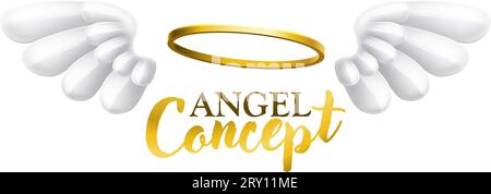 Angel Wings Halo concept Illustration de Vecteur