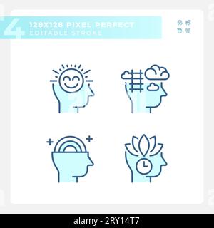 Pack d'icônes pixel Perfect modifiables Illustration de Vecteur