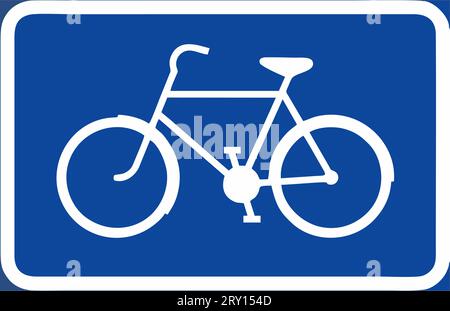 Plaque signalétique pour véhicule ou catégorie d'usagers de la route (vélo) spécifiée, panneaux supplémentaires, signalisation routière en Suède Illustration de Vecteur