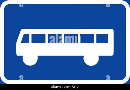 Plaque signalétique pour véhicule ou catégorie d'usagers de la route (autobus) spécifiée, panneaux supplémentaires, signalisation routière en Suède Illustration de Vecteur