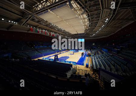 Vue générale, 28 SEPTEMBRE 2023 - Basketball : Match masculin du groupe D entre l'Indonésie et le Japon au Zhejiang University Gymnasium Zijingang lors des Jeux asiatiques de 2022 à Hangzhou en Chine. (Photo par AFLO SPORT) crédit : AFLO Co. Ltd./Alamy Live News Banque D'Images