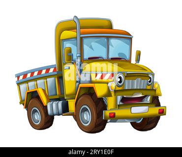 camion de cargaison de dessin animé pour illustration d'utilisation industrielle pour les enfants Banque D'Images