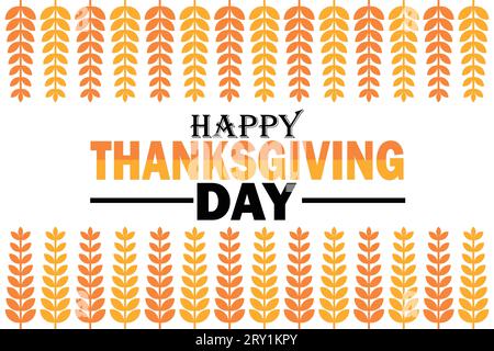 Joyeux jour de Thanksgiving. Illustration vectorielle pour bannière, affiche, carte de voeux Illustration de Vecteur