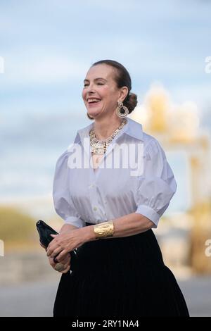 Carole bouquet au banquet d'État au château de Versailles, près de Paris, France, le 20 septembre 2023, le premier jour d'une visite d'État en France. Photo Eliot Blondet/ABACAPRESS.COM Banque D'Images