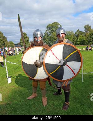 Wirhalh Skip Felagr Vikings au festival Thelwall 1100 Years du 9 au 24 septembre 2023 Journée de l'histoire et du patrimoine, Warrington, Cheshire, Angleterre, WA4 2SU Banque D'Images