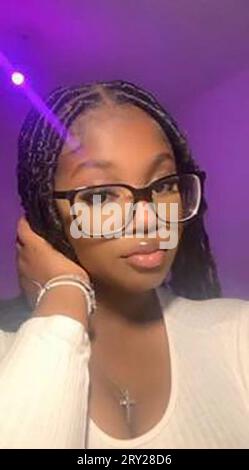 Photo non datée publiée par la police métropolitaine d'Elianne ANDAM, 15 ans, poignardée à mort mercredi matin à Croydon, au sud de Londres. Date de la photo : jeudi 28 septembre 2023. Banque D'Images