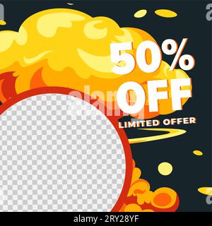 Réduction en magasin, offre limitée dans le temps Illustration de Vecteur