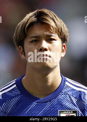 GENK - Atsuki Ito du Japon lors du match international amical entre le Japon et la Turquie au Cegeka Arena le 12 septembre 2023 à Genk, Belgique. ANP | Hollandse Hoogte | MAURICE VAN STEEN Banque D'Images