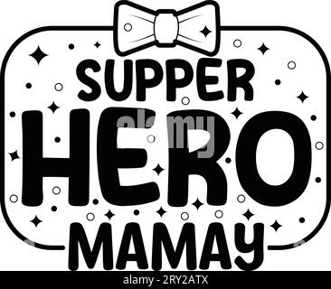 typographie mom t shirt design si vous voulez, vous pouvez l'utiliser à d'autres fins comme la conception de tasse, la conception d'autocollant, la conception de bouteille d'eau et etc Illustration de Vecteur