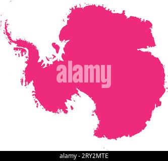 ROSE CMYK carte couleur de L'ANTARCTIQUE (PÔLE SUD) Illustration de Vecteur