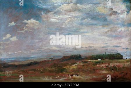 John Constable - Hampstead Heath avec les baigneurs John Constable : Anglais, East Bergholt 1776–1837 Hampstead ca. 1821 à 22; Banque D'Images
