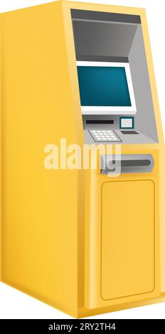 Guichet automatique bancaire, caisse bancaire Illustration de Vecteur