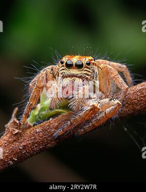 Jumping Spider Extreme macro image avec des détails nets Banque D'Images