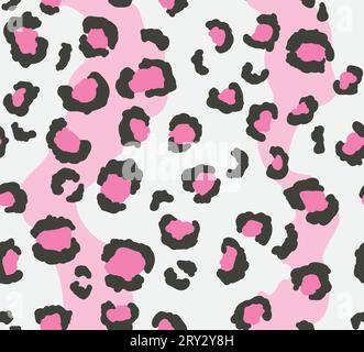 Texture de peau léopard. Motif sans couture. Illustration de Vecteur