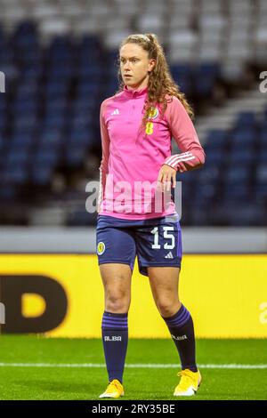 KELLY CLARK, footballeuse professionnelle, joue pour l'équipe nationale féminine d'Écosse. Image prise lors d'une séance de formation. Banque D'Images