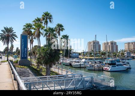 Clearwater Beach comprend une zone de villégiature et une zone résidentielle sur une île barrière dans le golfe du Mexique dans le comté de Pinellas sur la côte centre-ouest Banque D'Images