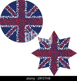 Drapeaux britanniques numériques Illustration de Vecteur