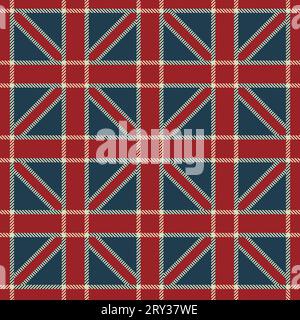 Motif sans couture à carreaux. Drapeaux britanniques Illustration de Vecteur