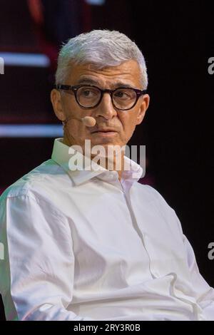 Torino, Italie. 28 septembre 2023. Diego Piacentini, Président d’Exor Ventures, sur la scène de l’Italian Tech week 2023. Crédit : Marco Destefanis/Alamy Live News Banque D'Images