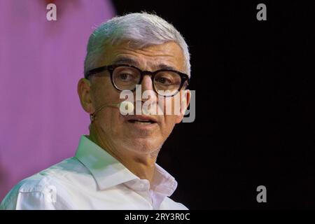 Torino, Italie. 28 septembre 2023. Diego Piacentini, Président d’Exor Ventures, sur la scène de l’Italian Tech week 2023. Crédit : Marco Destefanis/Alamy Live News Banque D'Images