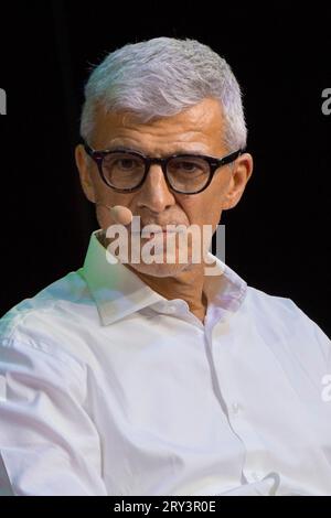 Torino, Italie. 28 septembre 2023. Diego Piacentini, Président d’Exor Ventures, sur la scène de l’Italian Tech week 2023. Crédit : Marco Destefanis/Alamy Live News Banque D'Images