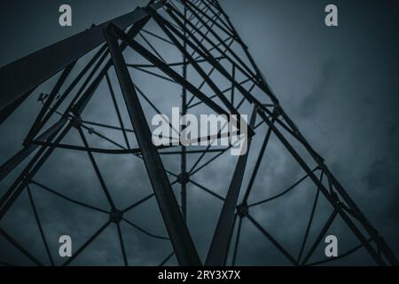 lignes et géométrie d'un sondage électrique Banque D'Images