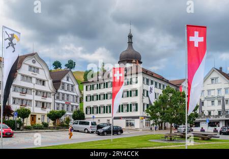 Gais, Suisse - 4 juillet 2023 : gais est une petite ville du Mittelland du canton d'Appenzell Ausserrhoden en Suisse. Banque D'Images