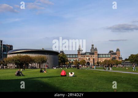 Musée Van Gogh et Rijksmuseum, Amsterdam, pays-Bas. Banque D'Images