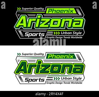 Arizona Urban Modern sport automobile typeface, typographie, pour t-shirt, affiches, étiquettes, etc Illustration de Vecteur