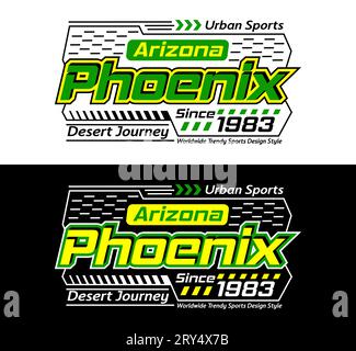 Phoenix Urban Modern sport automobile typeface, typographie, pour t-shirt, affiches, étiquettes, etc Illustration de Vecteur