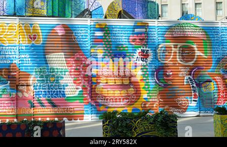 Street art dans le Lower Manhattan, New York, USA Banque D'Images
