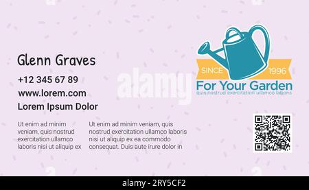 Service pour votre jardin, carte de visite promotionnelle Illustration de Vecteur