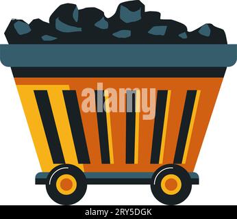 Vecteur d'installation d'usine de métallurgie et d'extraction de charbon Illustration de Vecteur