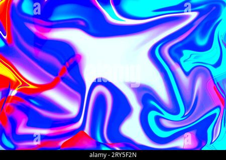 fond de couleur liquide créatif fond d'écran de couleurs fluides vibrantes avec des formes lumineuses se chevauchant Banque D'Images