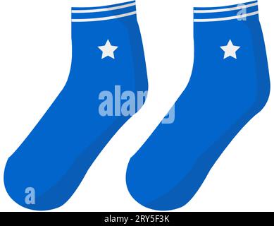 Chaussettes sportives, vêtements à la mode et tendance Illustration de Vecteur