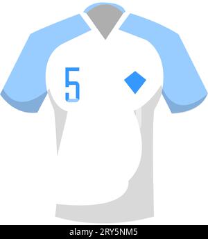 T-shirt de joueur de football avec numéro, vêtements de sport Illustration de Vecteur