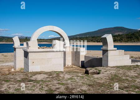 Camp romain d'Aquis Querquennis, bande, province d'Ourense, Galice, Espagne. Site archéologique Banque D'Images