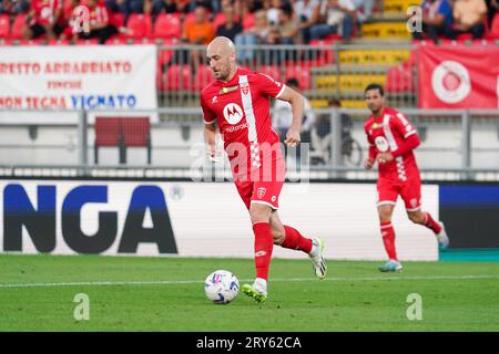 Monza, Italie. 28 septembre 2023. Luca Caldirola (#5 AC Monza), lors de AC Monza v FC Bologne, Serie A, au U-Power Stadium. Crédit : Alessio Morgese/Alessio Morgese / Emage / Alamy Live News Banque D'Images