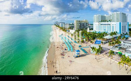 Hollywood Beach, lever du soleil, tôt le matin Miami, Miami Nord, Miami, Broward, Floride, États-Unis Banque D'Images