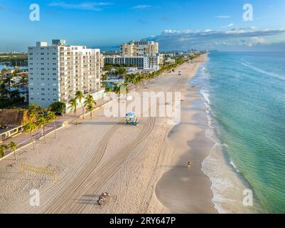 Hollywood Beach, lever du soleil, tôt le matin Miami, Miami Nord, Miami, Broward, Floride, États-Unis Banque D'Images